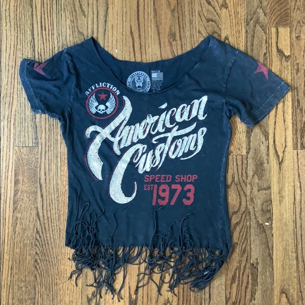 Affliction fringe top
